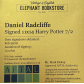 Фотография с подпис на Даниъл Радклиф | Хари Потър и Даровете на Смъртта: Втора част 3